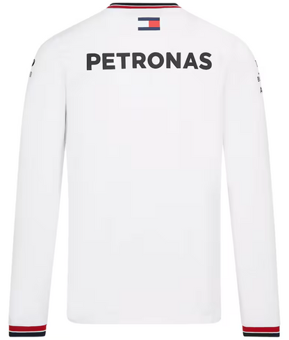 Mercedes AMG Petronas White Long Sleeve T-Shirt **2022 Season**