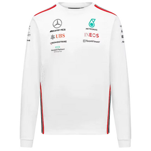 Mercedes AMG Petronas White Long Sleeve T-Shirt **2023 Season**