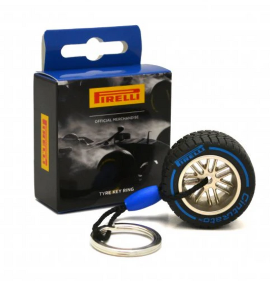 Pirelli Rain Tire Keychain - Blue