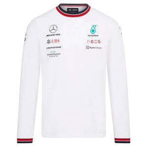 Mercedes AMG Petronas White Long Sleeve T-Shirt **2022 Season**